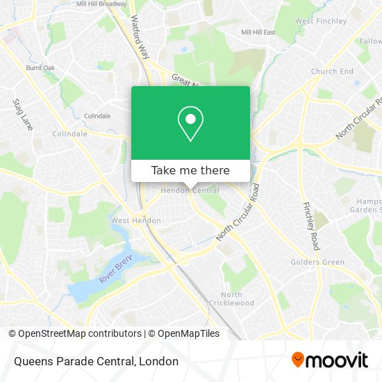 Queens Parade Central map