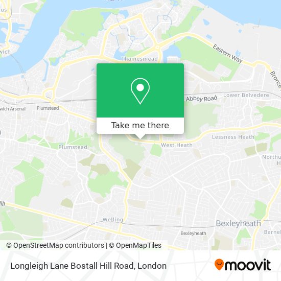Longleigh Lane Bostall Hill Road map