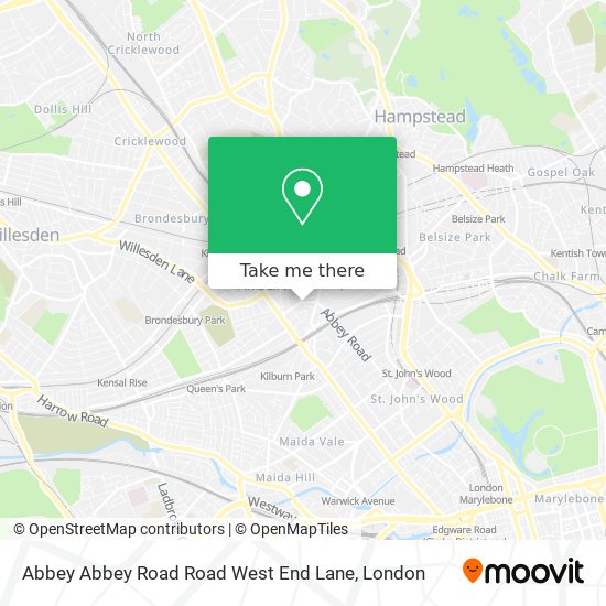 Abbey Abbey Road Road West End Lane map