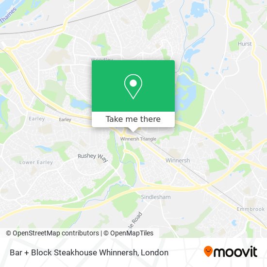 Bar + Block Steakhouse Whinnersh map
