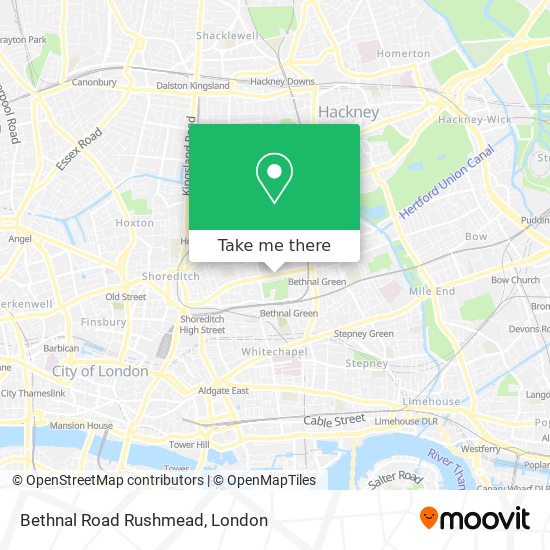 Bethnal Road Rushmead map