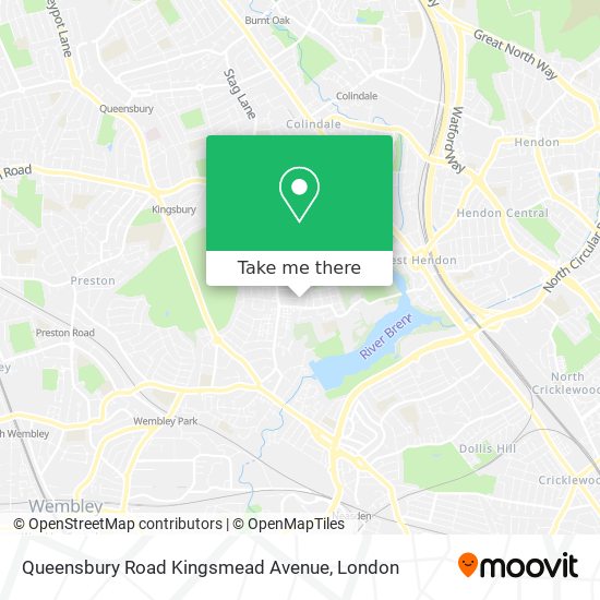 Queensbury Road Kingsmead Avenue map