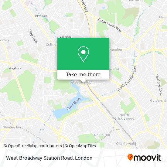 West Broadway Station Road map