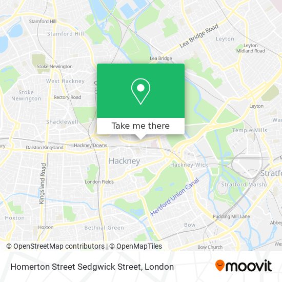 Homerton Street Sedgwick Street map