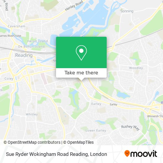 Sue Ryder Wokingham Road Reading map