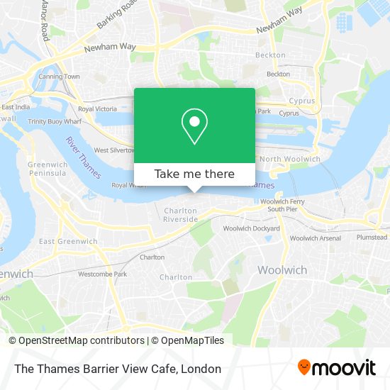 The Thames Barrier View Cafe map