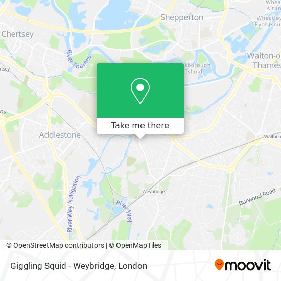 Giggling Squid - Weybridge map