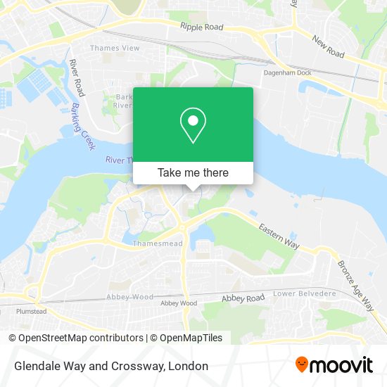 Glendale Way and Crossway map