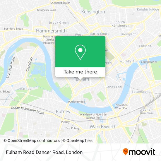 Fulham Road Dancer Road map