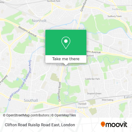 Clifton Road Ruislip Road East map