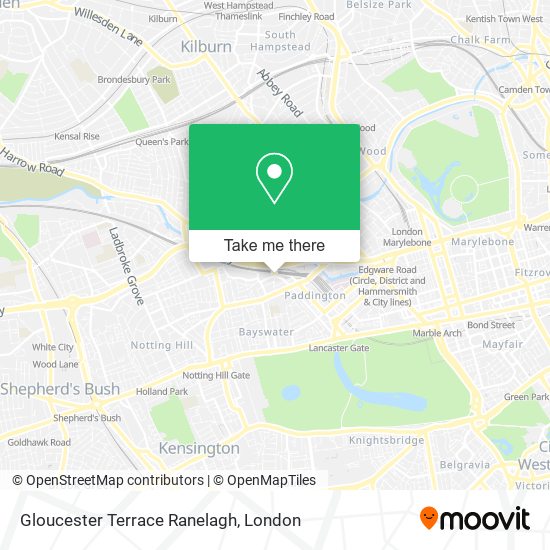 Gloucester Terrace Ranelagh map