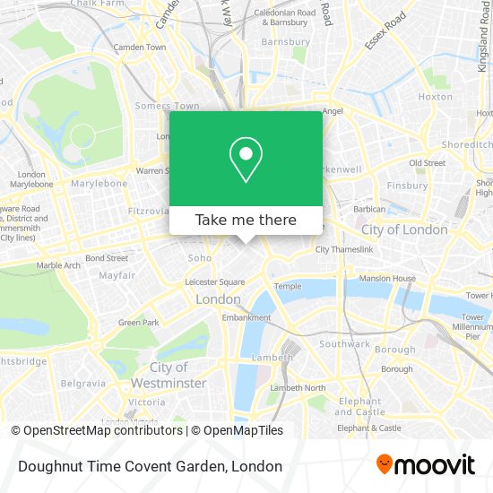 Doughnut Time Covent Garden map