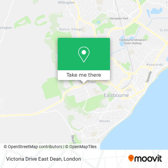 Victoria Drive East Dean map