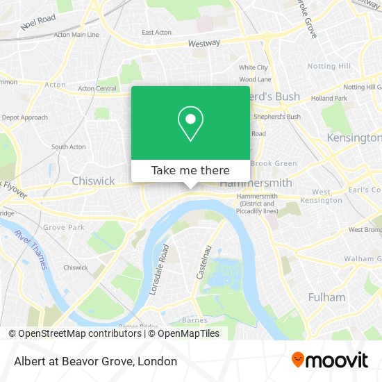 Albert at Beavor Grove map