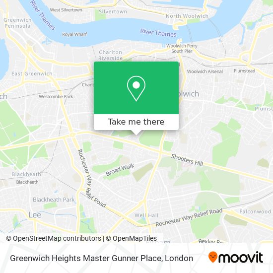 Greenwich Heights Master Gunner Place map