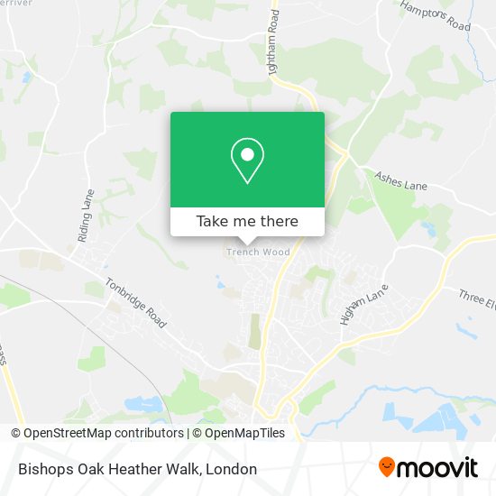 Bishops Oak Heather Walk map