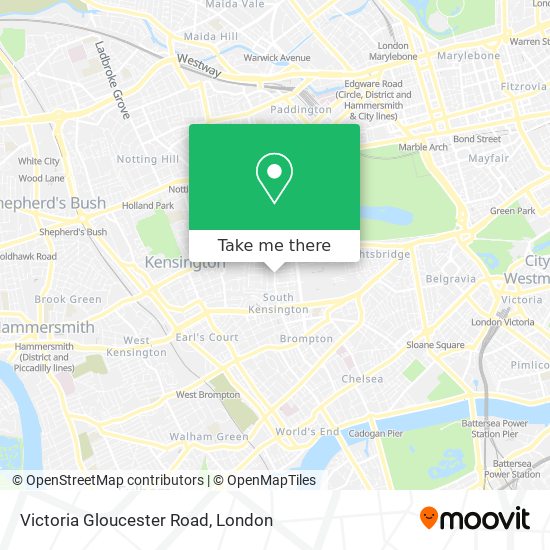 Victoria Gloucester Road map