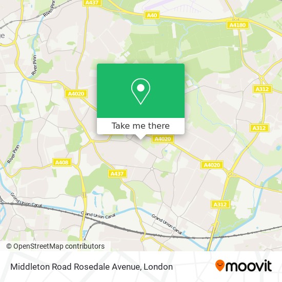 Middleton Road Rosedale Avenue map