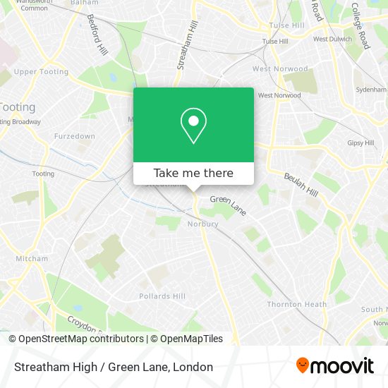 Streatham High / Green Lane map