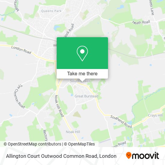 Allington Court Outwood Common Road map