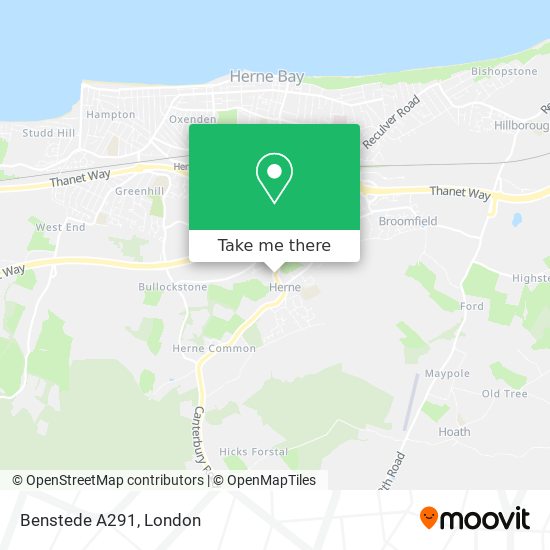 Benstede A291 map