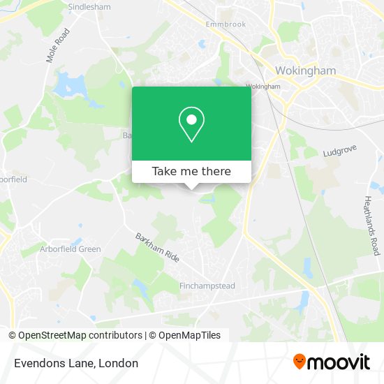 Evendons Lane map