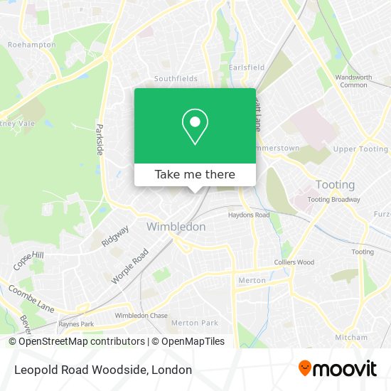 Leopold Road Woodside map