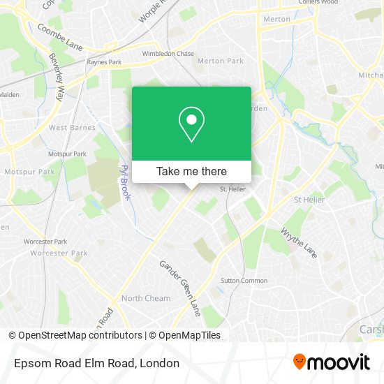Epsom Road Elm Road map