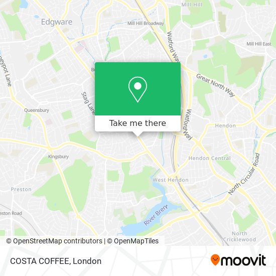 COSTA COFFEE map