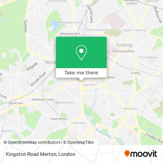 Kingston Road Merton map