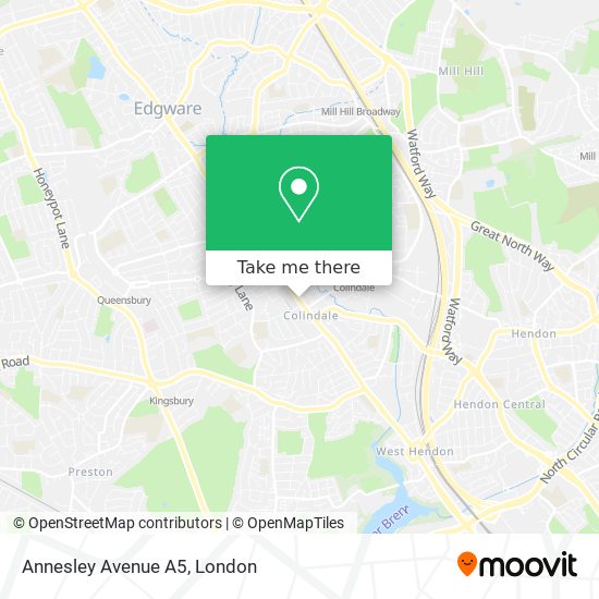 Annesley Avenue A5 map