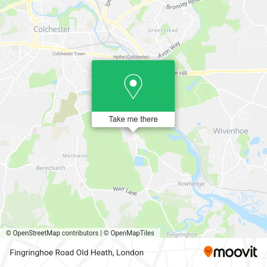 Fingringhoe Road Old Heath map