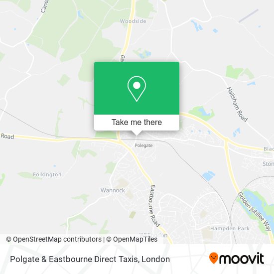 Polgate & Eastbourne Direct Taxis map