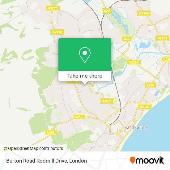 Burton Road Rodmill Drive map