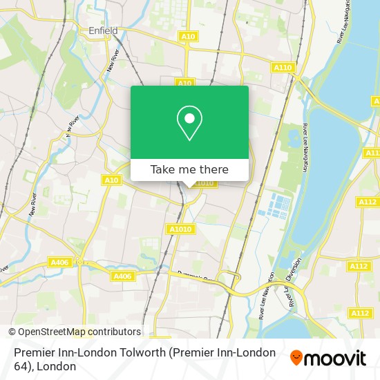 Premier Inn-London Tolworth map