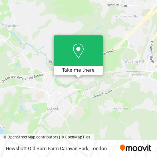 Hewshott Old Barn Farm Caravan Park map