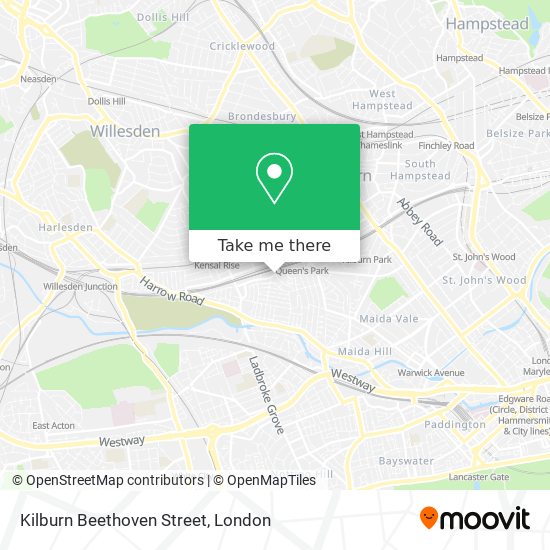 Kilburn Beethoven Street map