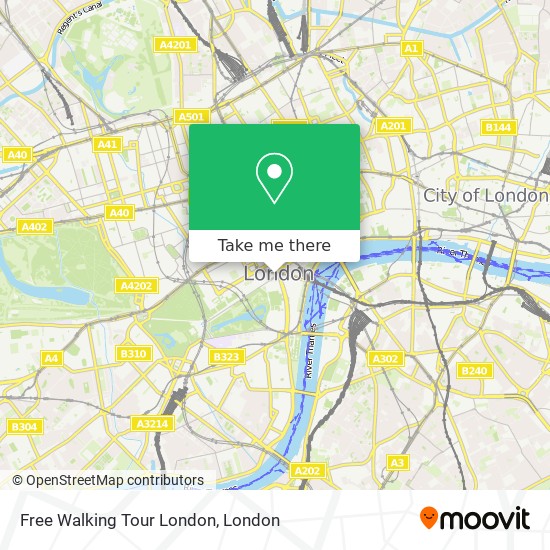 Free Walking Tour London map