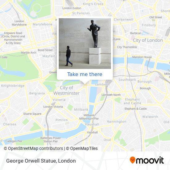 George Orwell Statue map