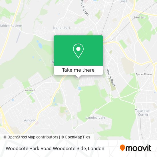 Woodcote Park Road Woodcote Side map