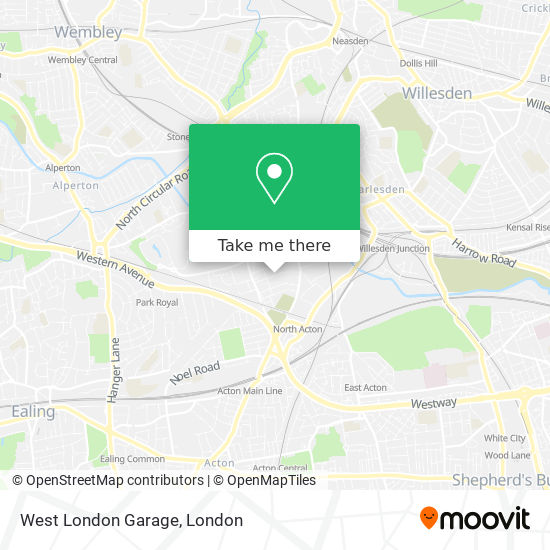 West London Garage map