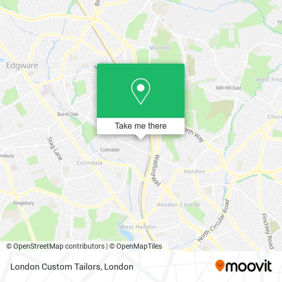 London Custom Tailors map
