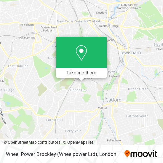 Wheel Power Brockley (Wheelpower Ltd) map