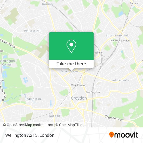 Wellington A213 map