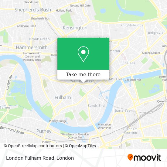 London Fulham Road map