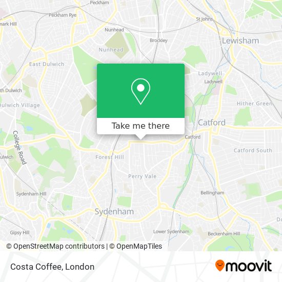 Costa Coffee map