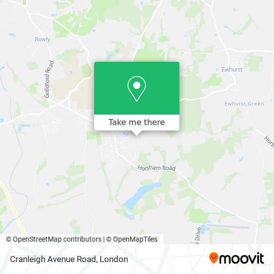 Cranleigh Avenue Road map
