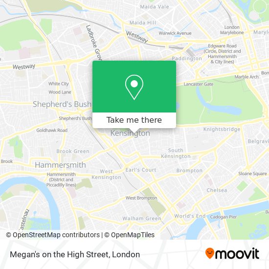 Megan's on the High Street map
