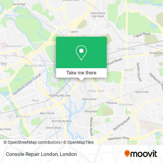 Console Repair London map