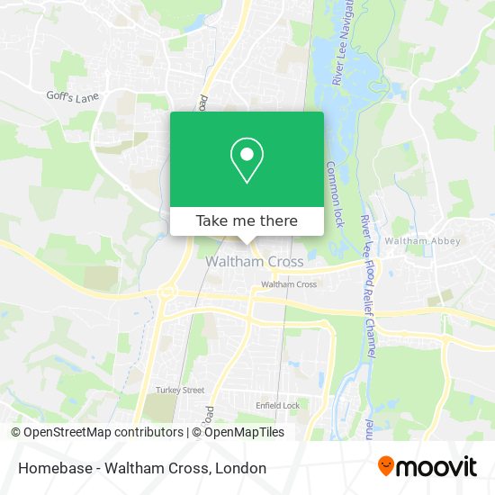 Homebase - Waltham Cross map